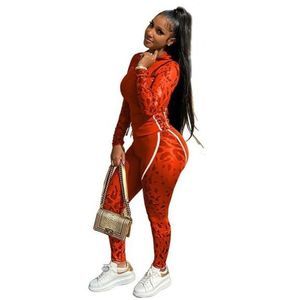 Red Jacket and Leggings matching plus size set